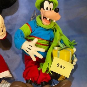 Vintage Disney Christmas Goofy and Minnie Mouse Ornaments